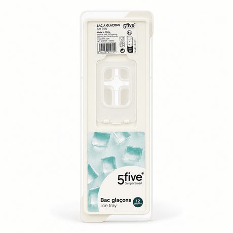 Vit isbitform med lock och push-funktion i originalförpackning från 5five Simply Smart.