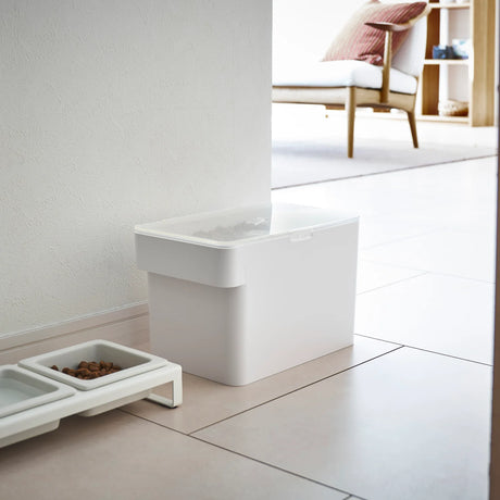 Lufttett oppbevaringsboks for dyrefôr 3,5 kg hvit