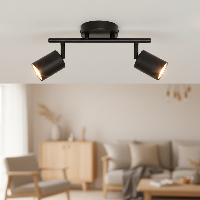 Close-up taklampe i norsk hjem