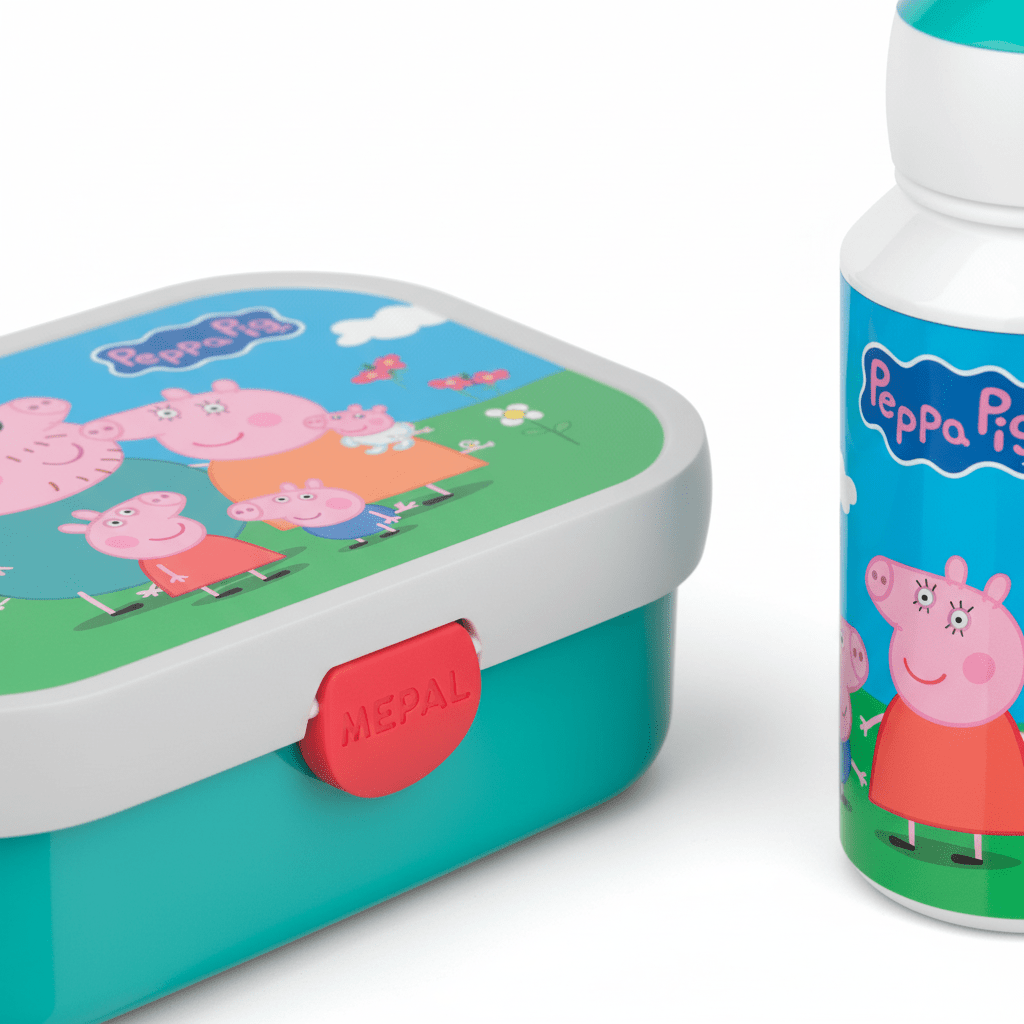 Peppa Gris drikkeflaske med lekkasjesikker pop up funksjon
