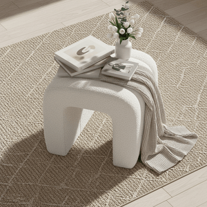 Colma puff hvit 42 x 41 x 36 cm - Lindas Dekor
