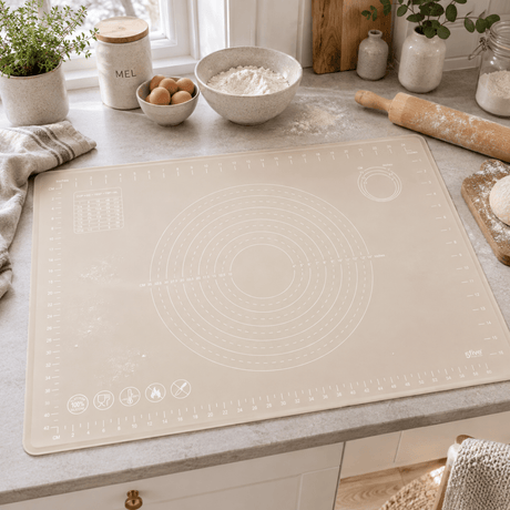 Bakematte i silikon beige 69,8 x 49,7 cm - Lindas Dekor Bakematte