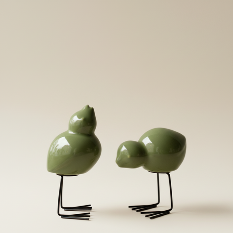 Brun Pure keramikkpotte diameter 16 cm på lyst trebord med diskret påskedekorasjon.