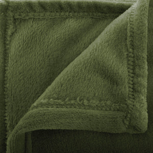 Flanellpledd kaki 130 x 180 cm – detaljbilde