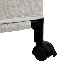 Oppbevaringsboks med hjul beige – detaljbilde 4