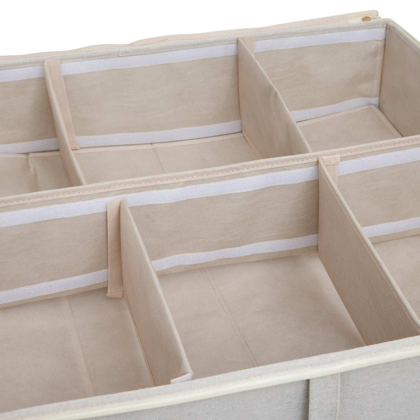Oppbevaringsboks med hjul beige – detaljbilde 5