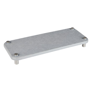 Grått diatomittbrett 28 x 11 cm med føtter i rustfritt stål