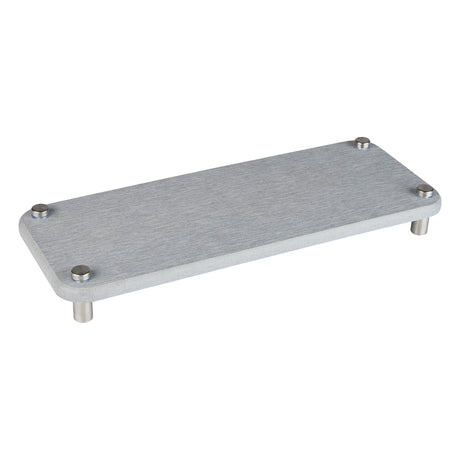 Grått diatomittbrett 28 x 11 cm med føtter i rustfritt stål