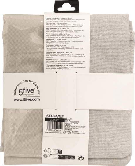 Hengende klestrekk beige – emballasje 2