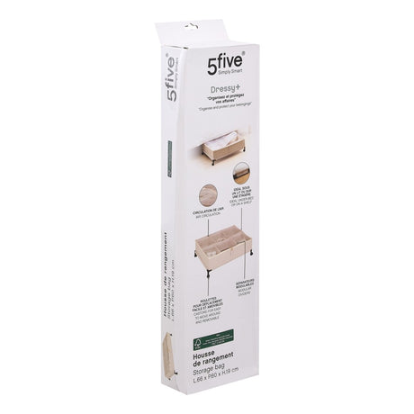 Oppbevaringsboks med hjul beige – emballasje 1