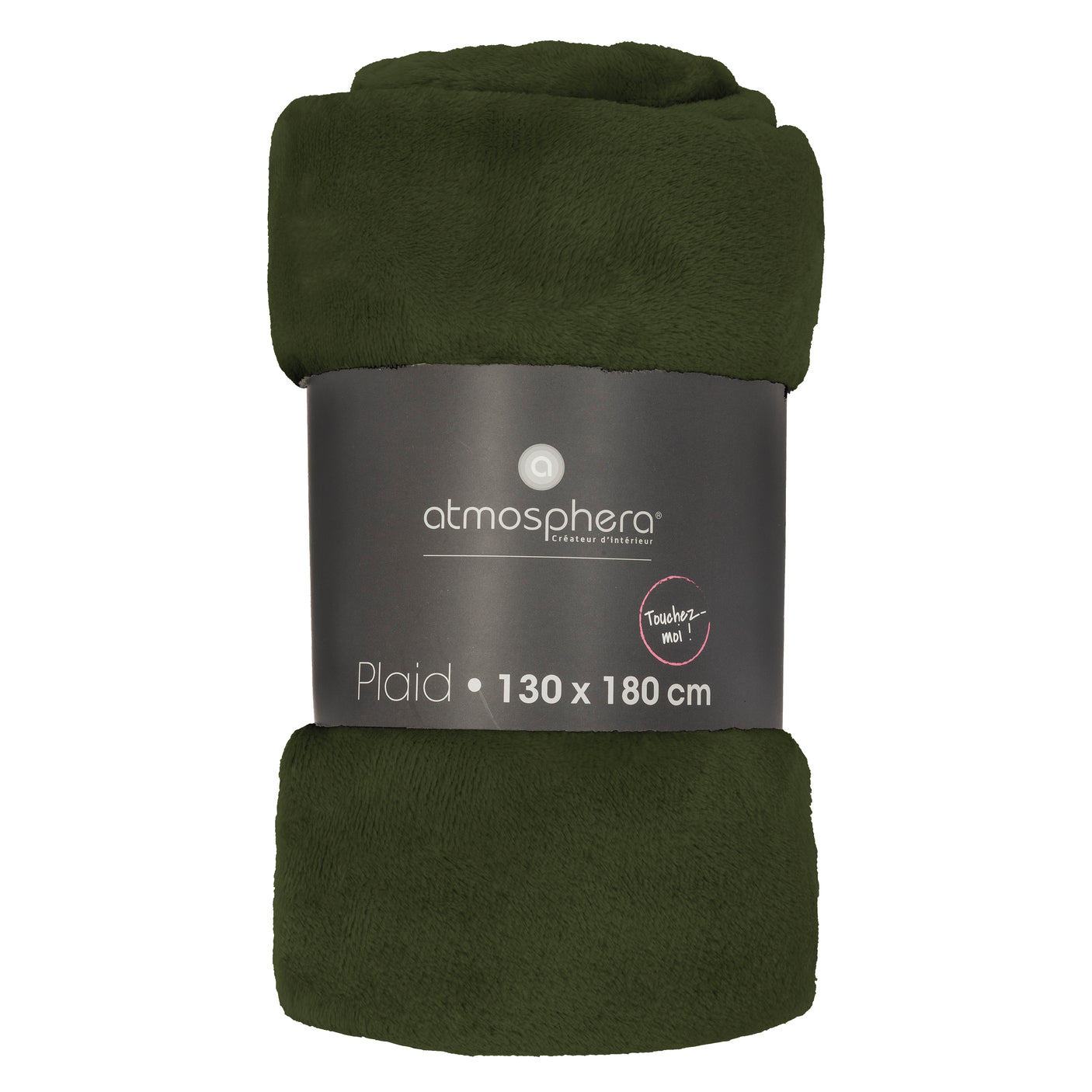 Flanellpledd kaki 130 x 180 cm – emballasje 1
