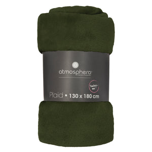 Flanellpledd kaki 130 x 180 cm – emballasje 1