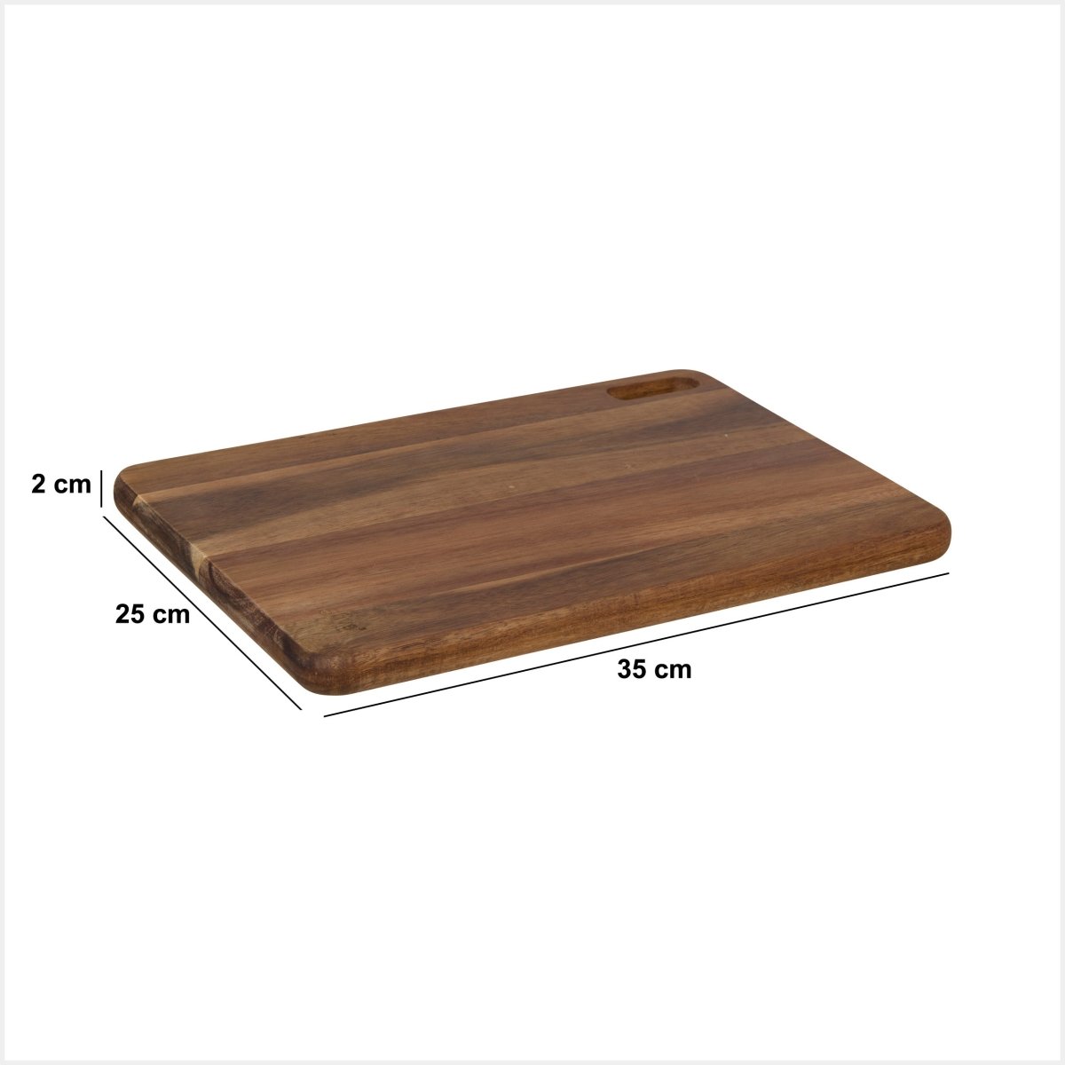 Skjærebrett i akasie 35 x 25 cm – mål og dimensjoner