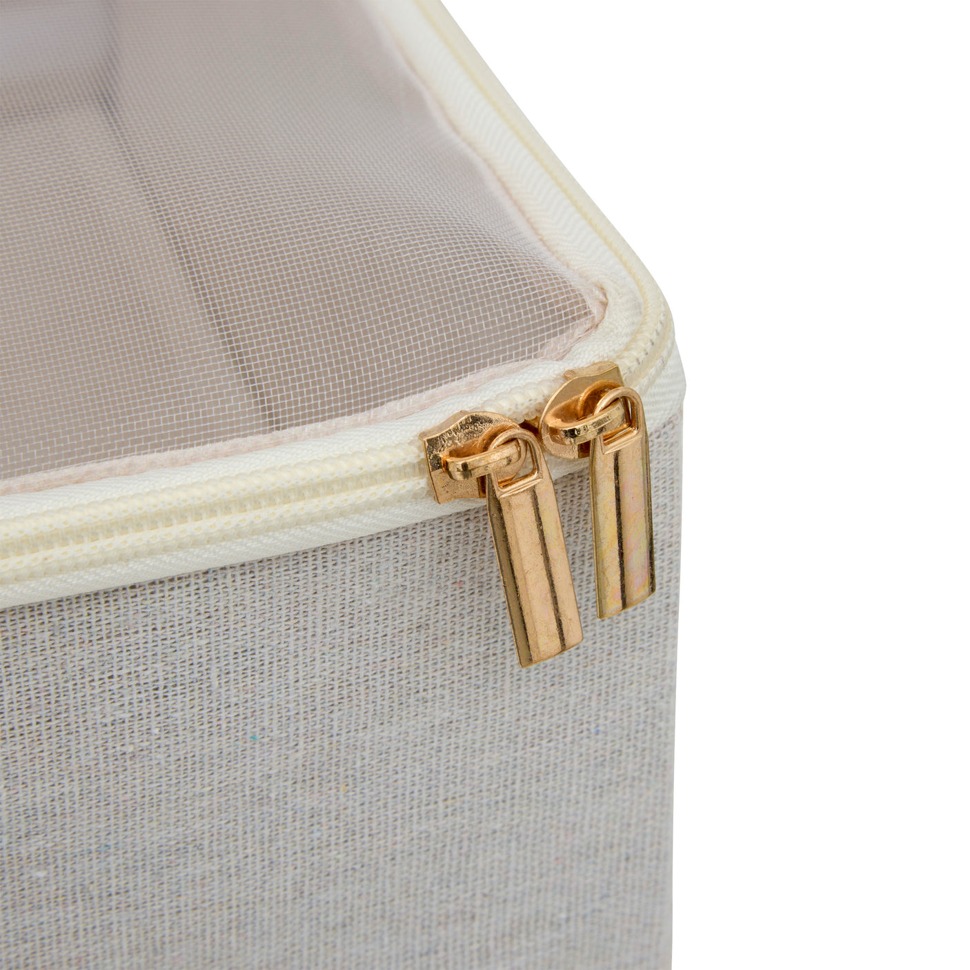 Oppbevaringsboks med hjul beige – detaljbilde 3