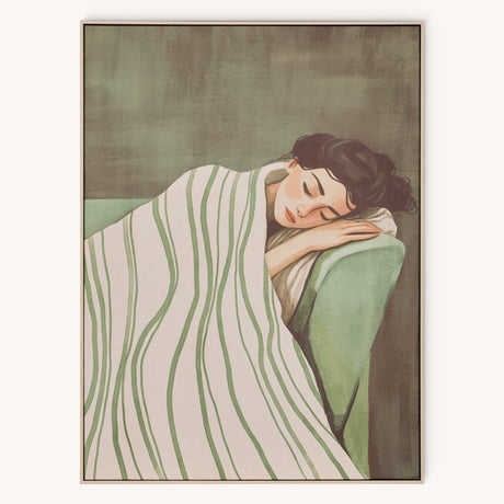 Mona dukbild 58 x 78 cm med vilande kvinna