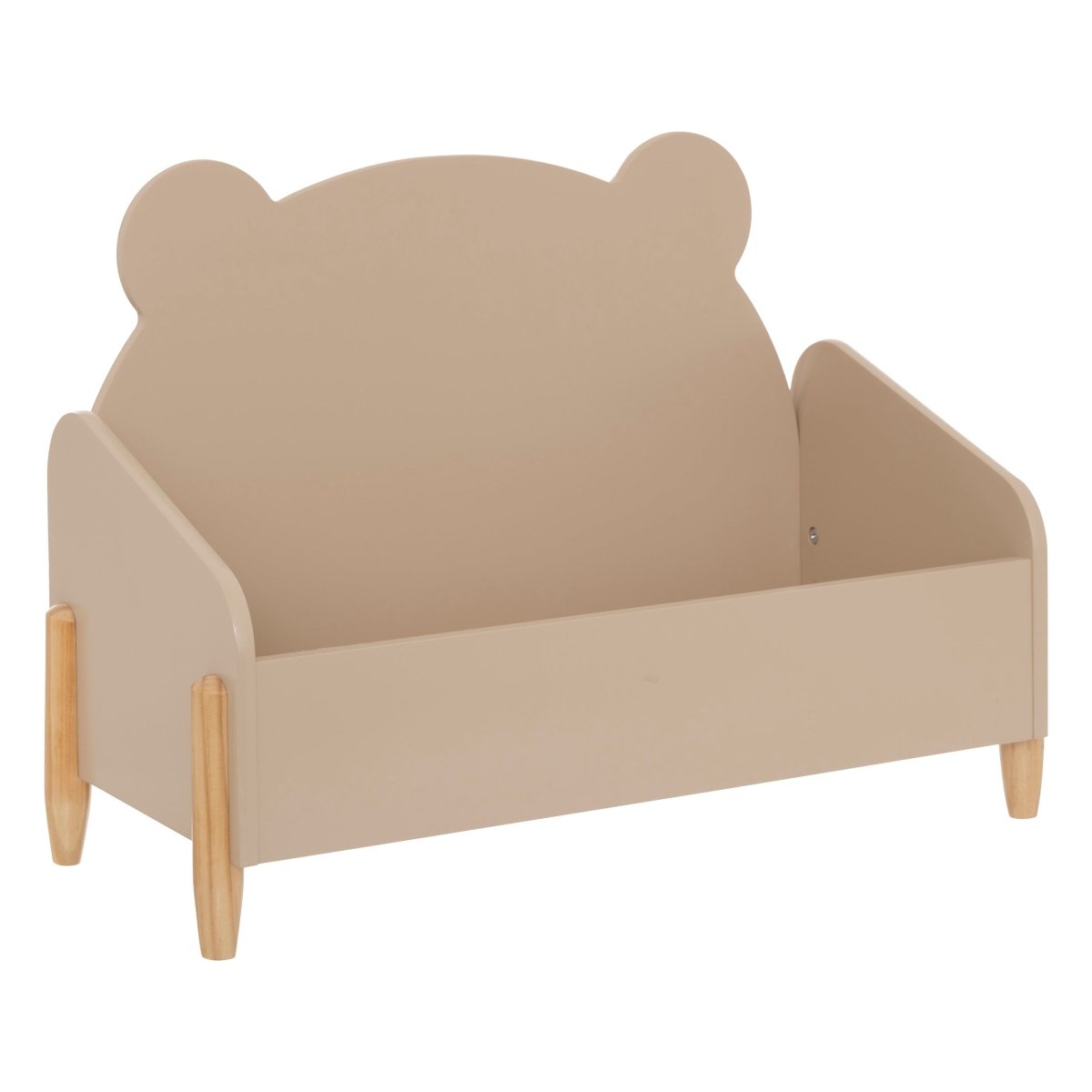 Lekekiste med bjørnemotiv Douceur beige 61 cm