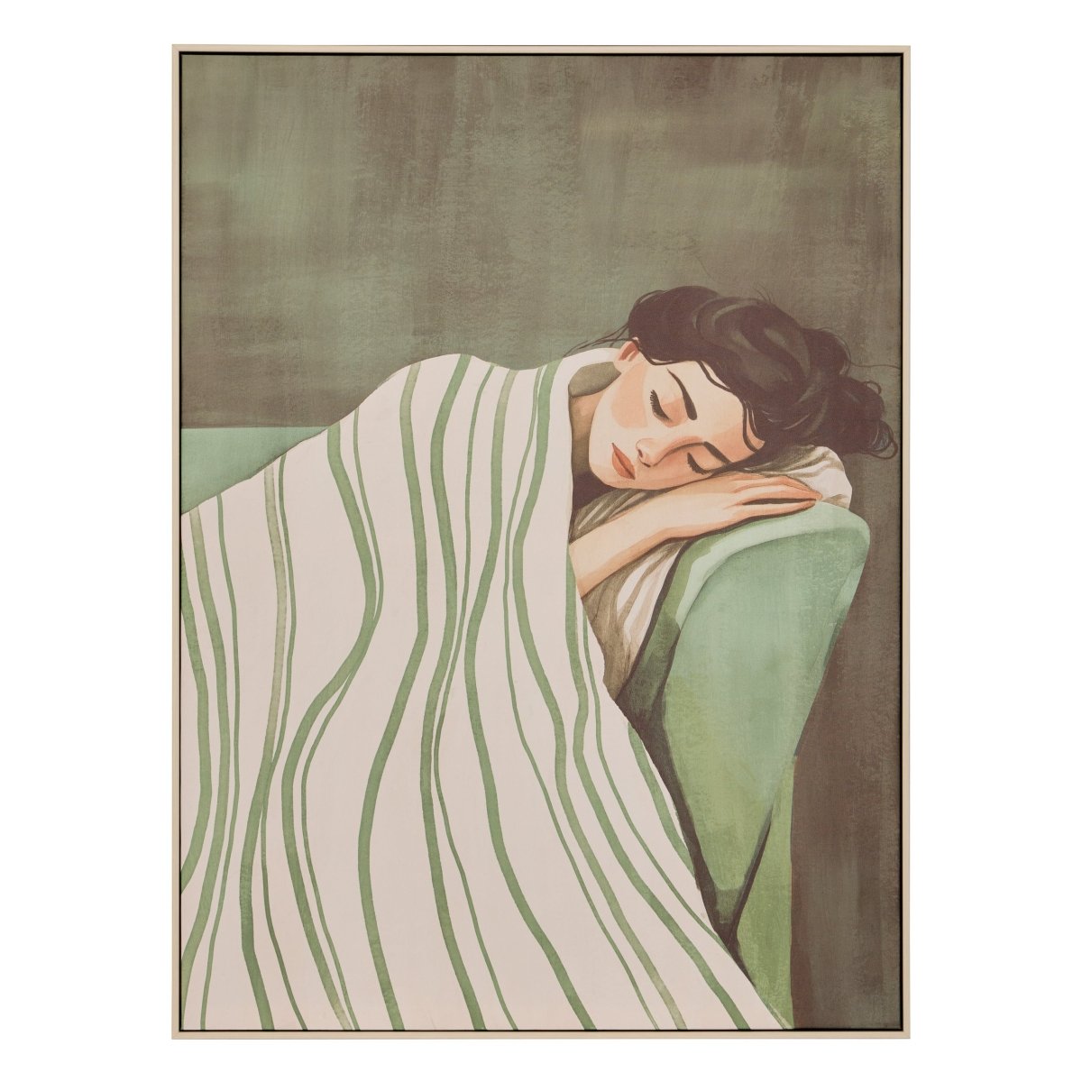 Innrammet lerretsbilde med kvinnemotiv Mona 58 x 78 cm