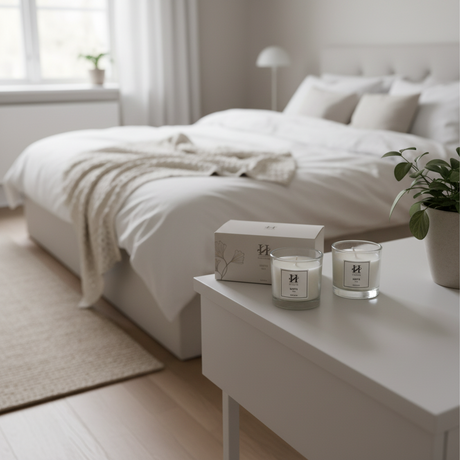 Holmen Earth duftlys sett med to lys i glass