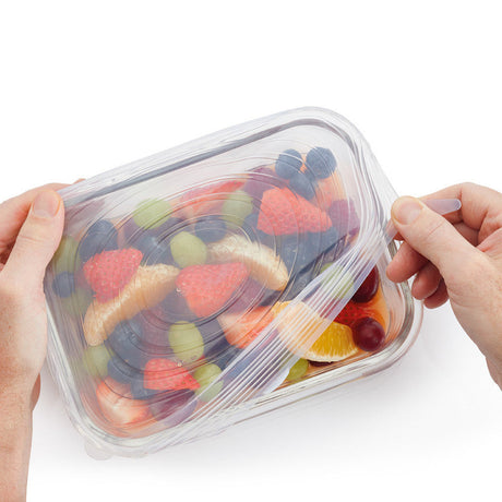 Klar silikonlokk 6 pk brukt til oppbevaring av druer og bær