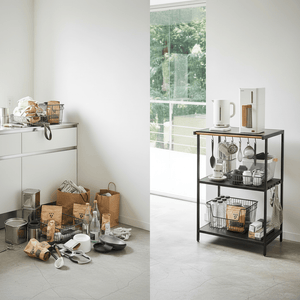 Oppbevaringshylle sort 90 x 60 x 46,5 cm - Lindas Dekor