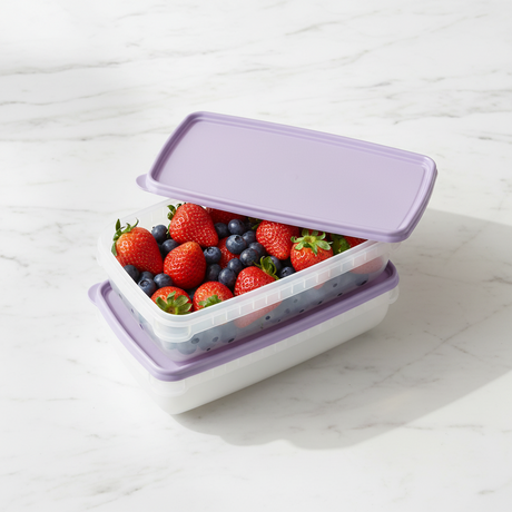 Oppbevaringsbokser til fryser i 2 pk med 1,2 liters kapasitet