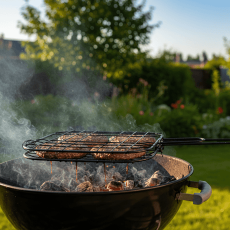 Grillrist over grill, lukket korrekt