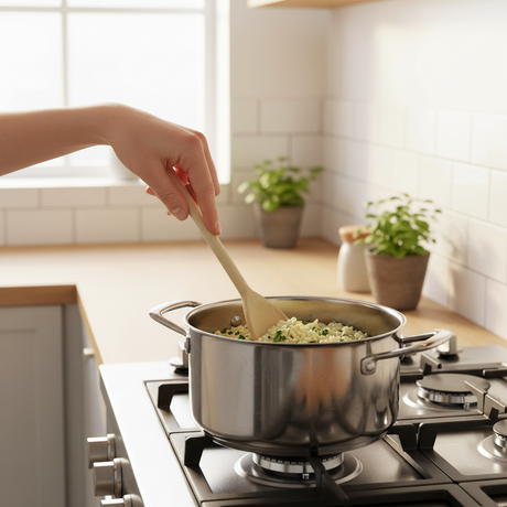 KitchenCraft tresleiv i naturtre for omrøring i gryte