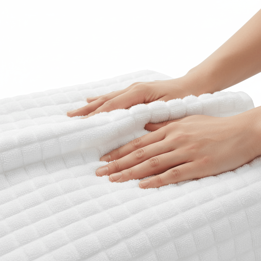 Badehåndkle Inu 70 x 140 cm hvit - Lindas Dekor