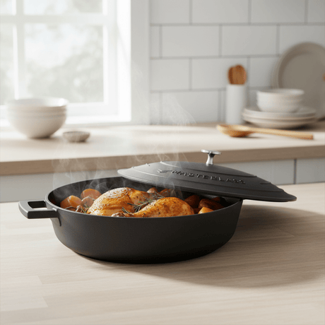 MasterClass gryta för induktion och ugn i svart utförande