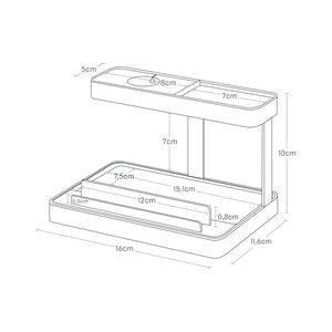 Moderne ladestasjon i sort med plass til smarttelefon og klokke