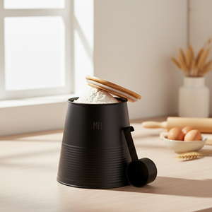 Boks mel sort metall 17,5 cm