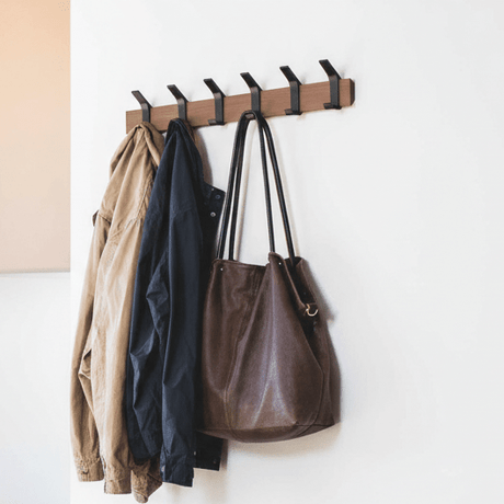 Veggmontert knaggrekke brun 50 x 10 cm - Lindas Dekor