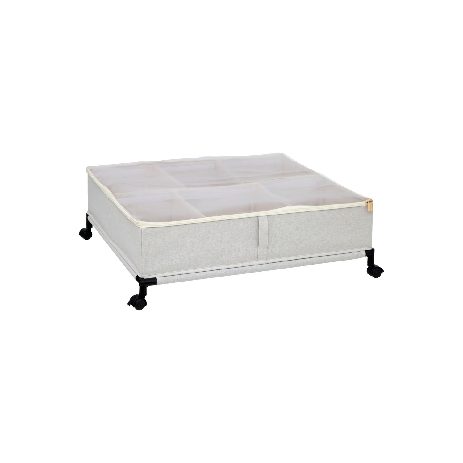Oppbevaringsboks med hjul beige
