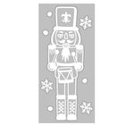 Stickers jul nøtteknekker trommeslager hvit 49 cm
