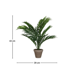 Areca palme kunstig grønn med potte 43 x 39 cm - Lindas Dekor Kunstige planter