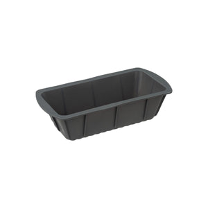Grå avlang kakeform i silikon, 20 cm