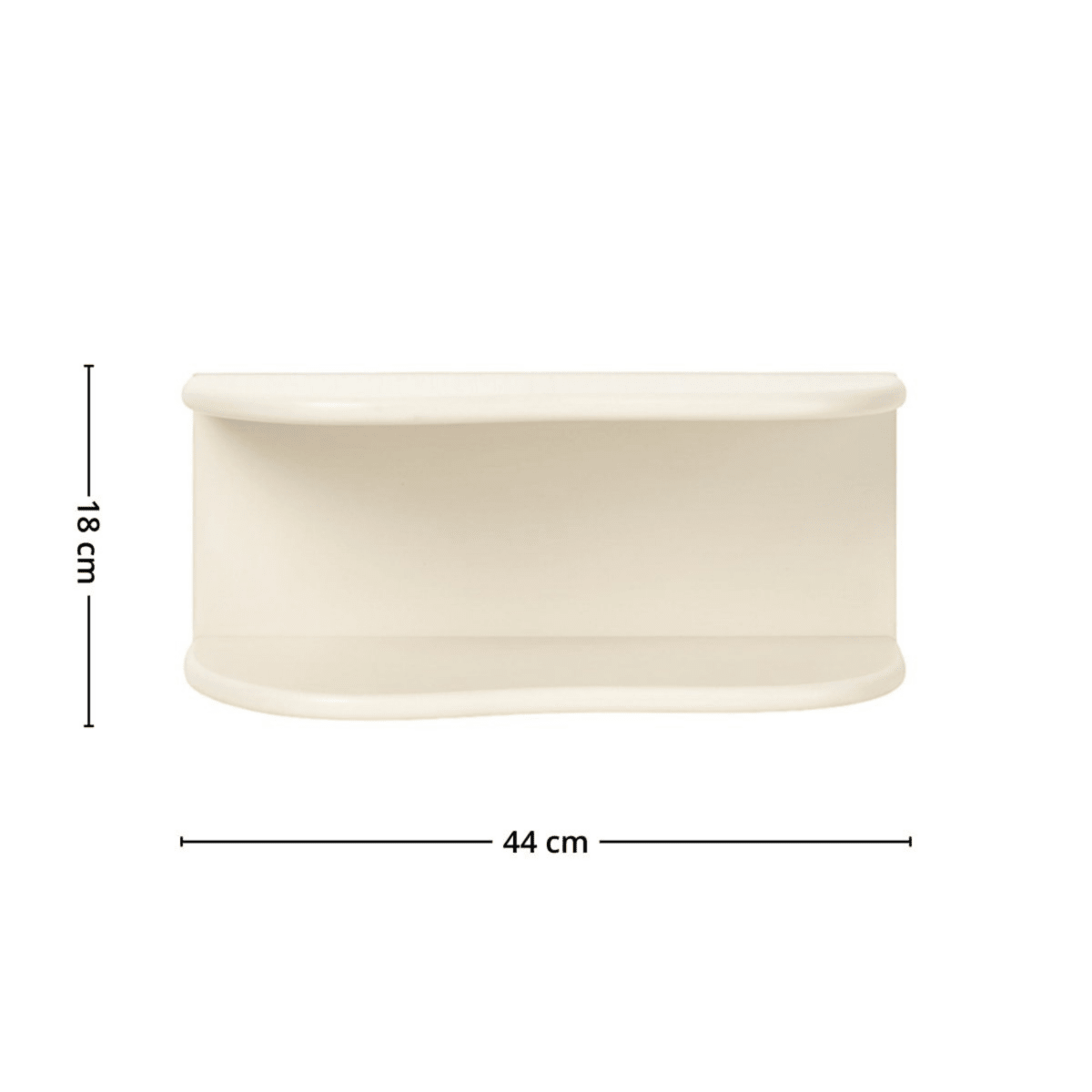 Botta vägghylle beige 44 x 17,5 x 18 cm - Lindas Dekor Hylle