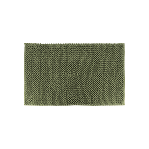 Genial baderomsmatte i khaki, absorberende og myk for føttene. 