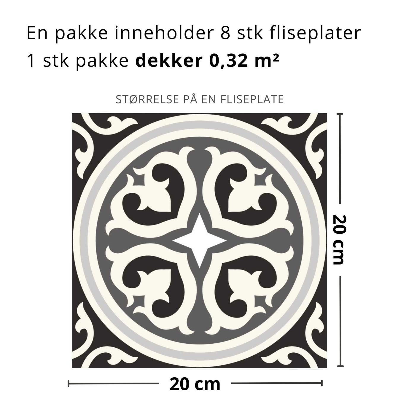 8-pk Evora selvklebende fliser