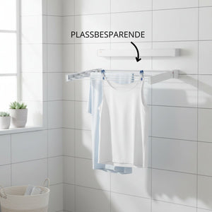 Veggmontert tørkestativ Hvit 72 cm - Lindas Dekor