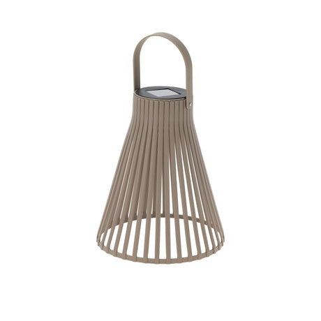 Brun solarlykt i metall 11,5 x 14 cm til terrasse og hage