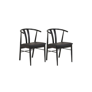 2-pk Artenara spisestol sort - Lindas Dekor Spisestol