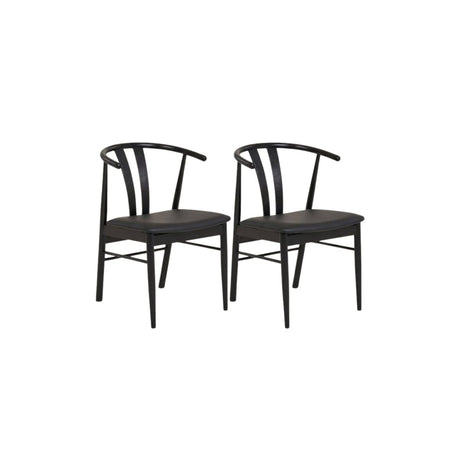2-pk Artenara spisestol sort - Lindas Dekor Spisestol