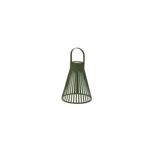 Grønn solarlykt i metall 11,5 x 14 cm til terrasse og hage