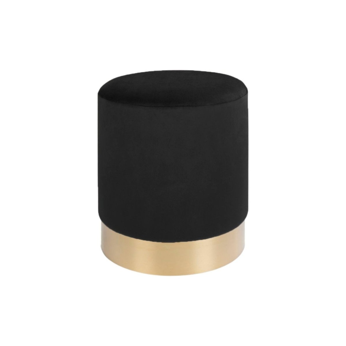 Gamby puff sort fløyel ø34 cm - Lindas Dekor Puff