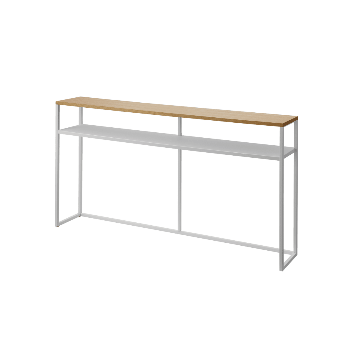 Konsollbord med hylle hvit 126 x 65 x 25 cm - Lindas Dekor Konsollbord