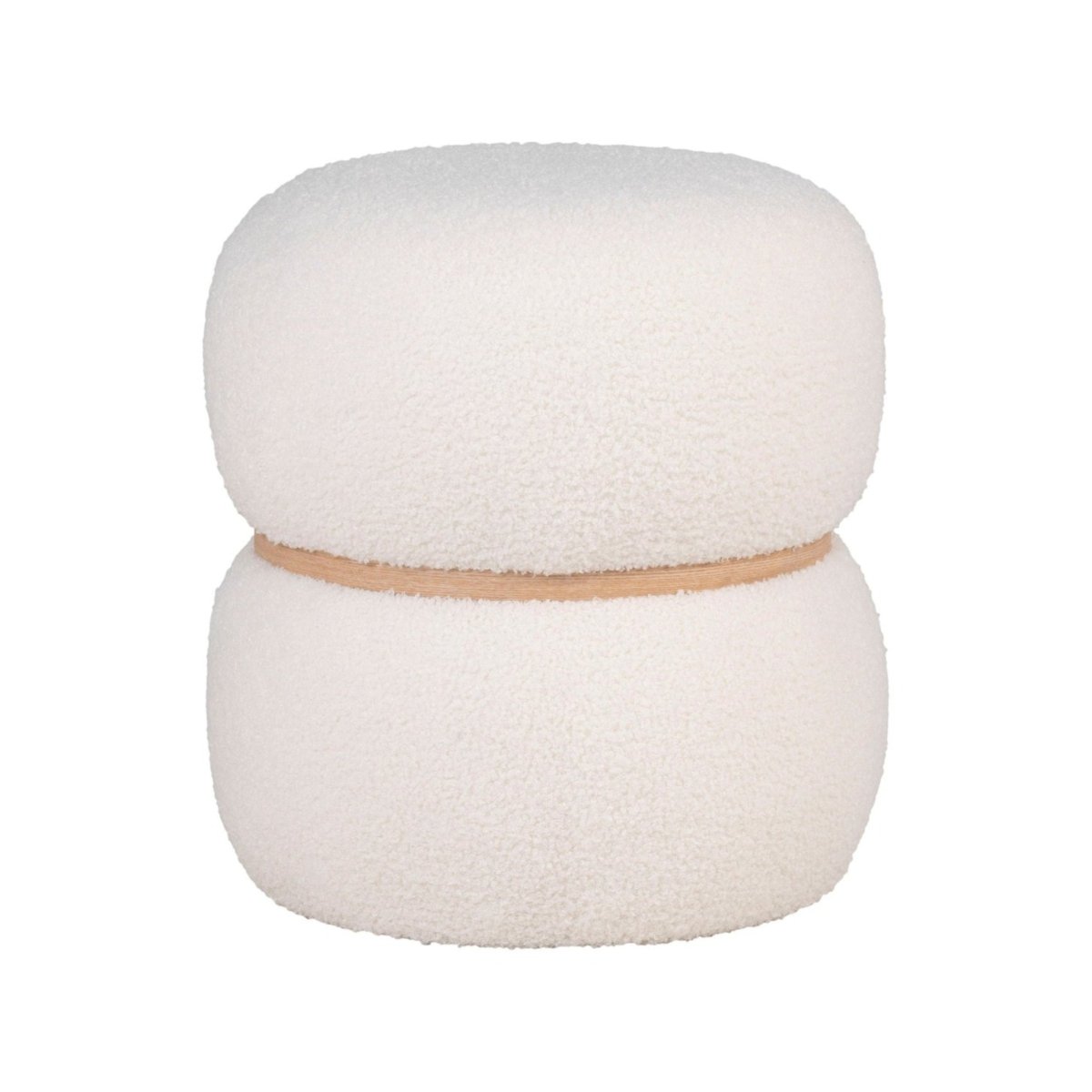 Milford puff hvit ø38 cm - Lindas Dekor Puff