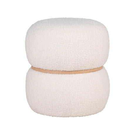 Milford puff hvit ø38 cm - Lindas Dekor Puff
