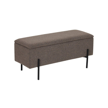 Watford benk med oppbevaring, boulcé brun 95 x 36,5 x 34 cm - Lindas Dekor Benk med oppbevaring