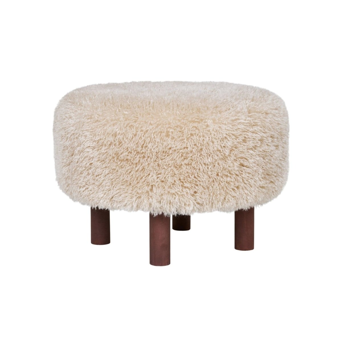 Inverness puff brun ø50 cm - Lindas Dekor Puff